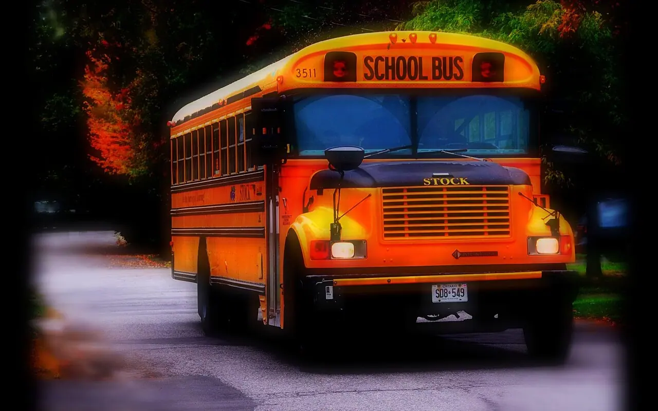 A yellow Ontario school bus